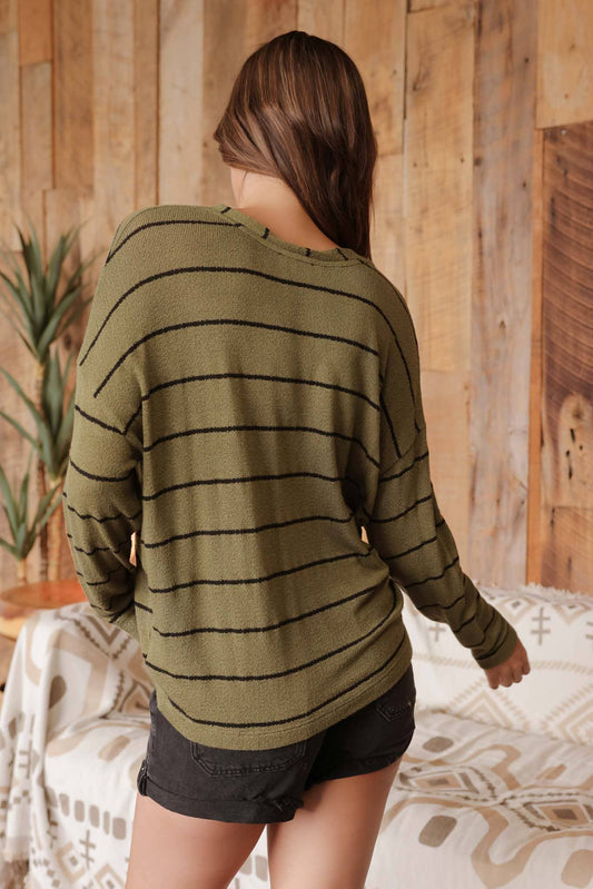 Drop Shoulder Light Knit Sweater
