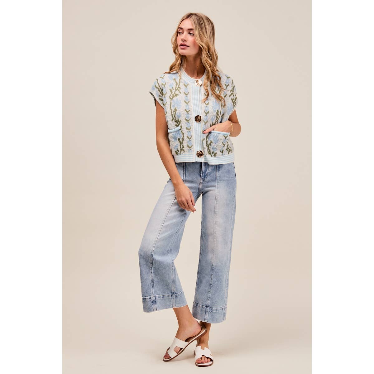 Easy Days Mid Rise Wide Leg Denim Jeans