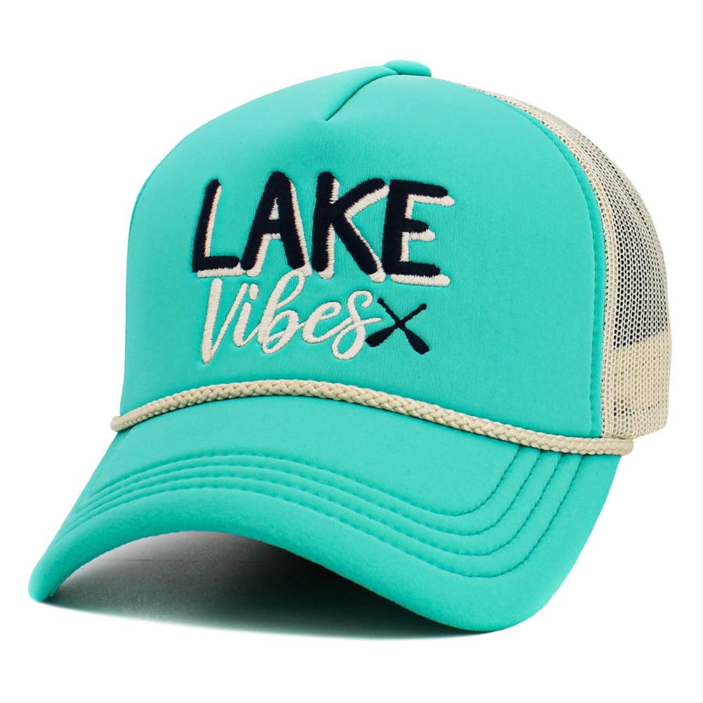 Lake Vibes Embroidered Mesh Back Trucker Hat
