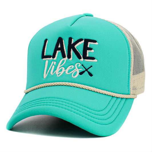 Lake Vibes Embroidered Mesh Back Trucker Hat