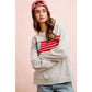 American Flag Patch Long Sleeve Top