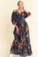 Floral Printed Smocked Waist Maxi Dress