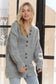 Oversized Hooded Button-Down Cardigan – Grey