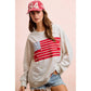 American Flag Patch Long Sleeve Top