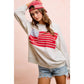 American Flag Patch Long Sleeve Top