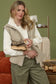 Zip-Up High Collar Quilted Fleece-Lined Puffer Vest