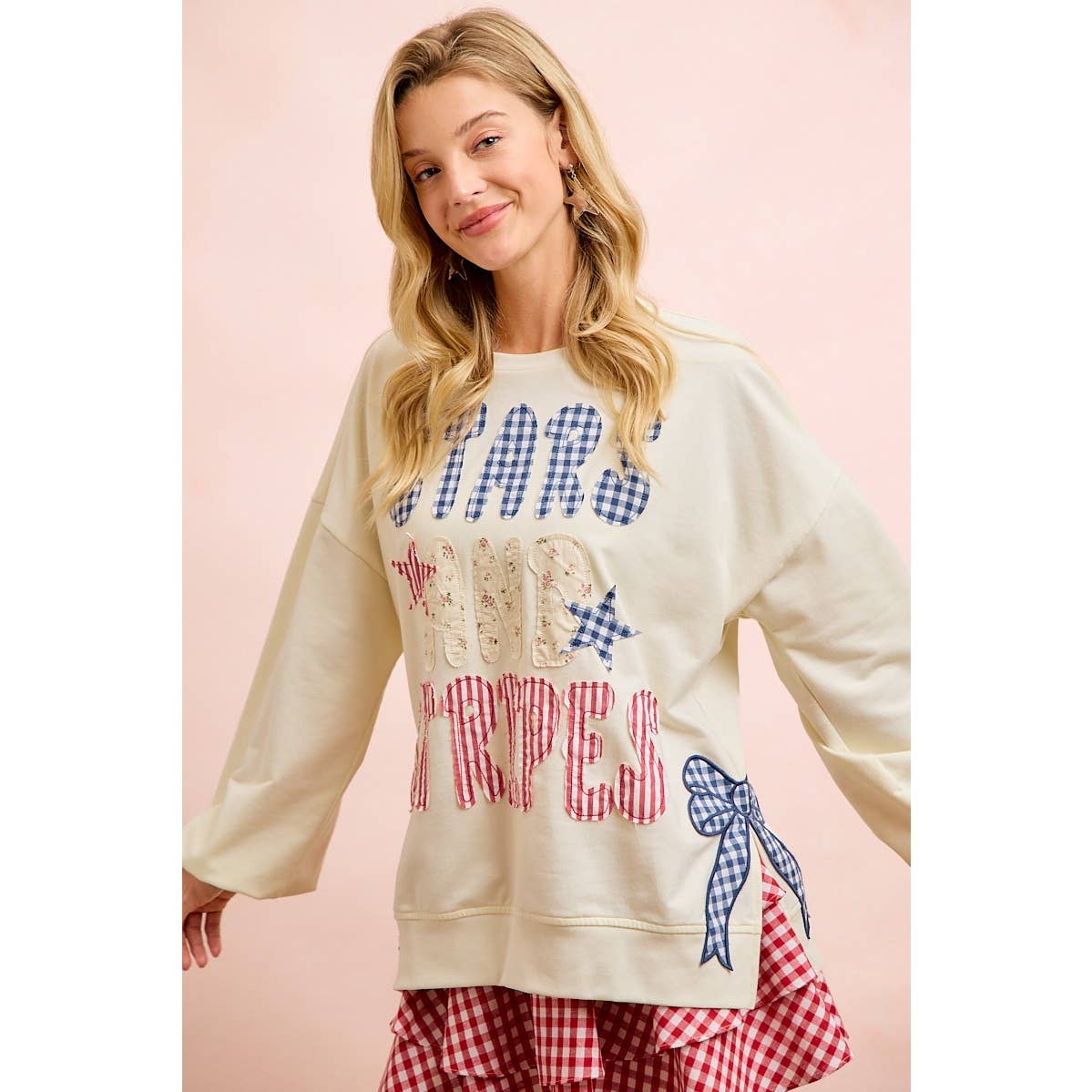 Stars & Stripes Patch Sweatshirt