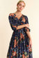Floral Printed Smocked Waist Maxi Dress