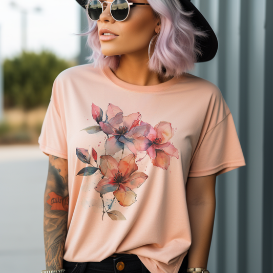 Watercolor Floral Graphic Tee