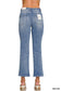 Medium Wash Cropped Straight Leg Denim Jeans