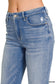 Medium Wash Cropped Straight Leg Denim Jeans