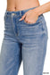 Medium Wash Cropped Straight Leg Denim Jeans