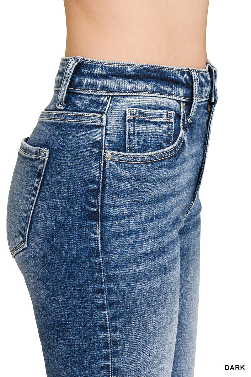 Cuffed Straight Denim