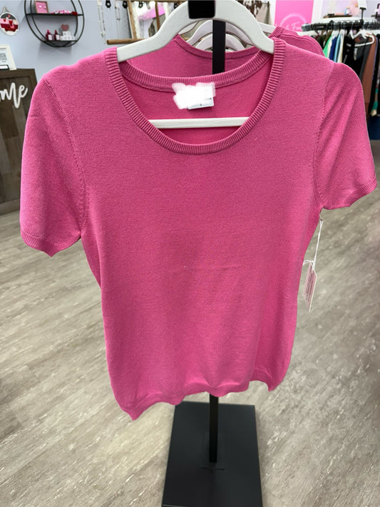 Crewneck Short Sleeve Sweater