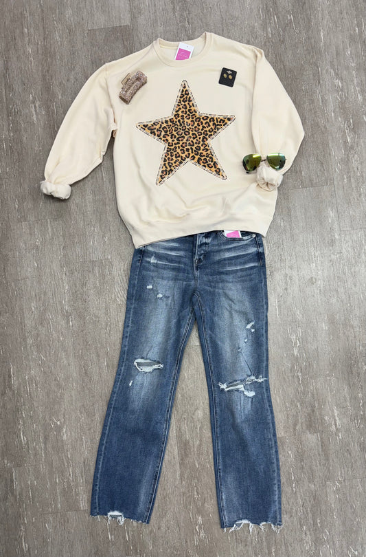 Leopard Star Sweatshirt