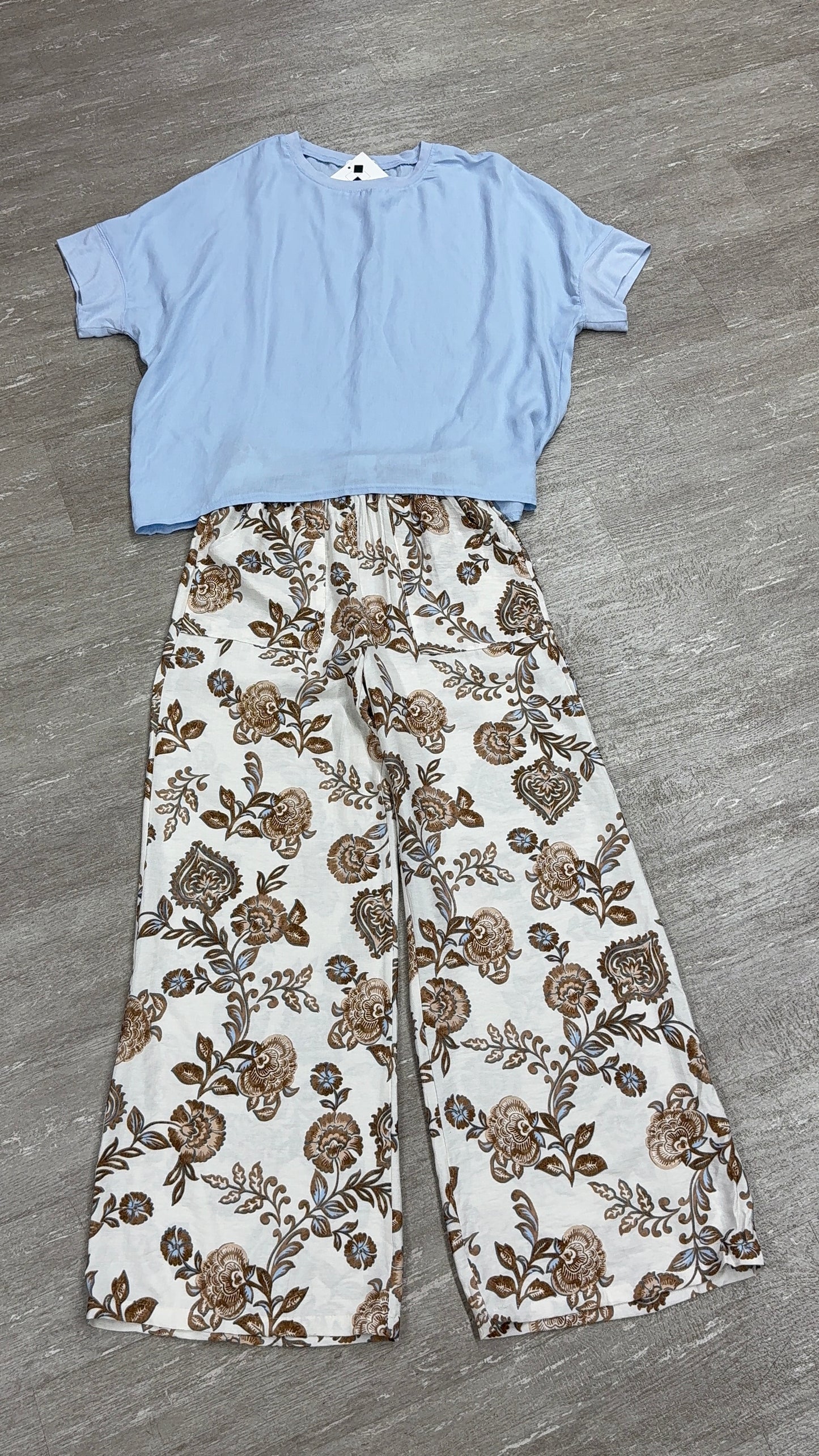 Painted Petals Wide Leg Pants