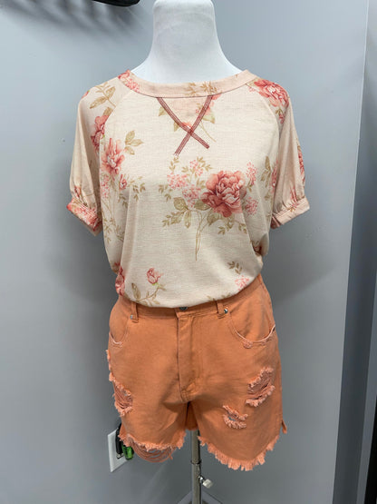 Vintage Flower Print Tee