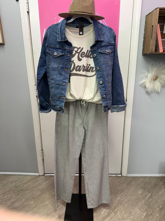 Striped Linen Pants