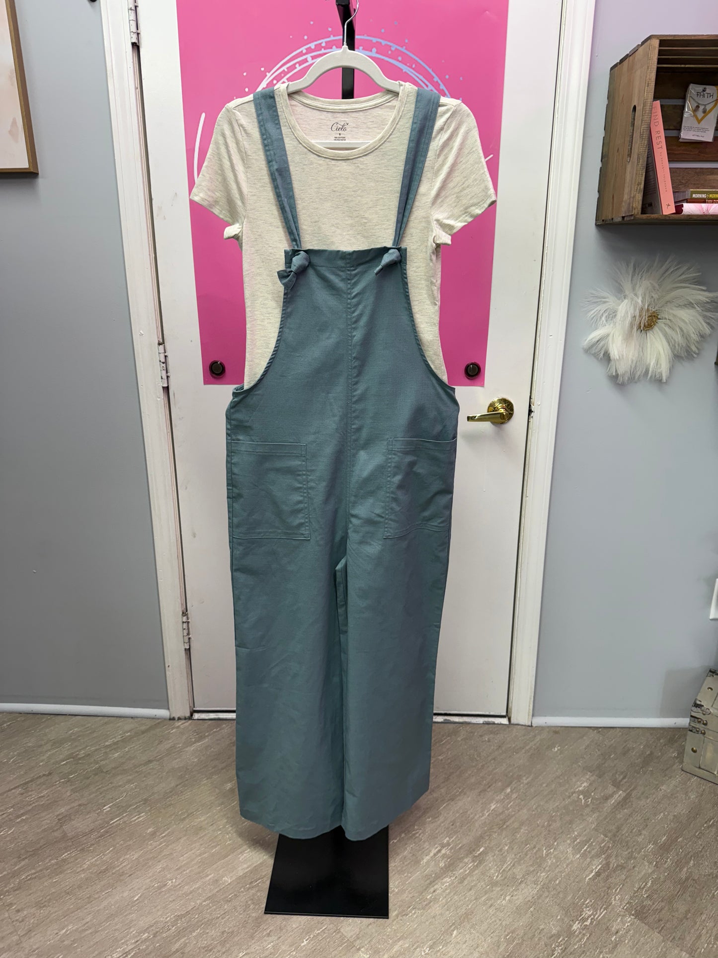 Woven Knot Strap Overalls