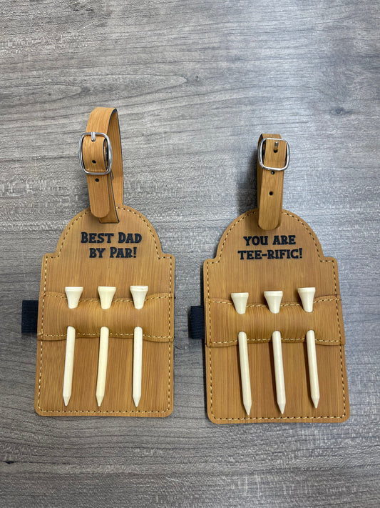 Laser Engraved Golf Bag Tee Attachment
