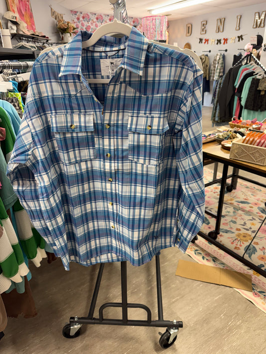 Classic Weekend Men's Plaid Button-Up