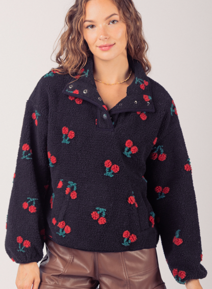 Cherry Bomb Pocket Fleece