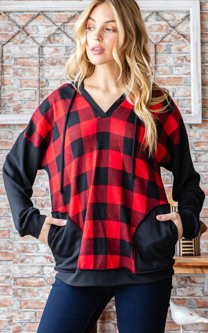 Buffalo plaid pullover women's online