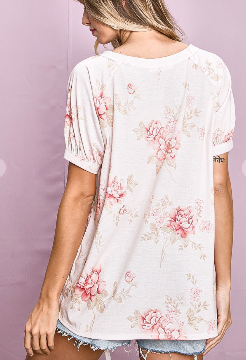Vintage Flower Print Tee