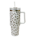 40 oz Leopard Print Tumbler with Handle