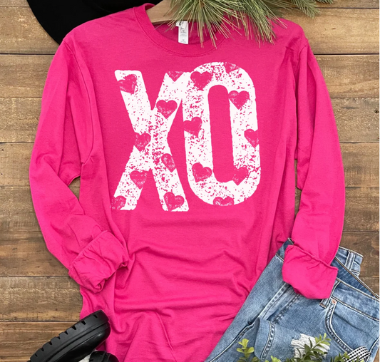 XO Valentine Graphic Long Sleeve Tee
