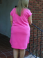 Pink Texture Pocketed Dress