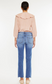 KanCan High Rise Straight Double Button