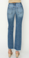 MID RISE FRAY HEM BOOTCUT JEANS