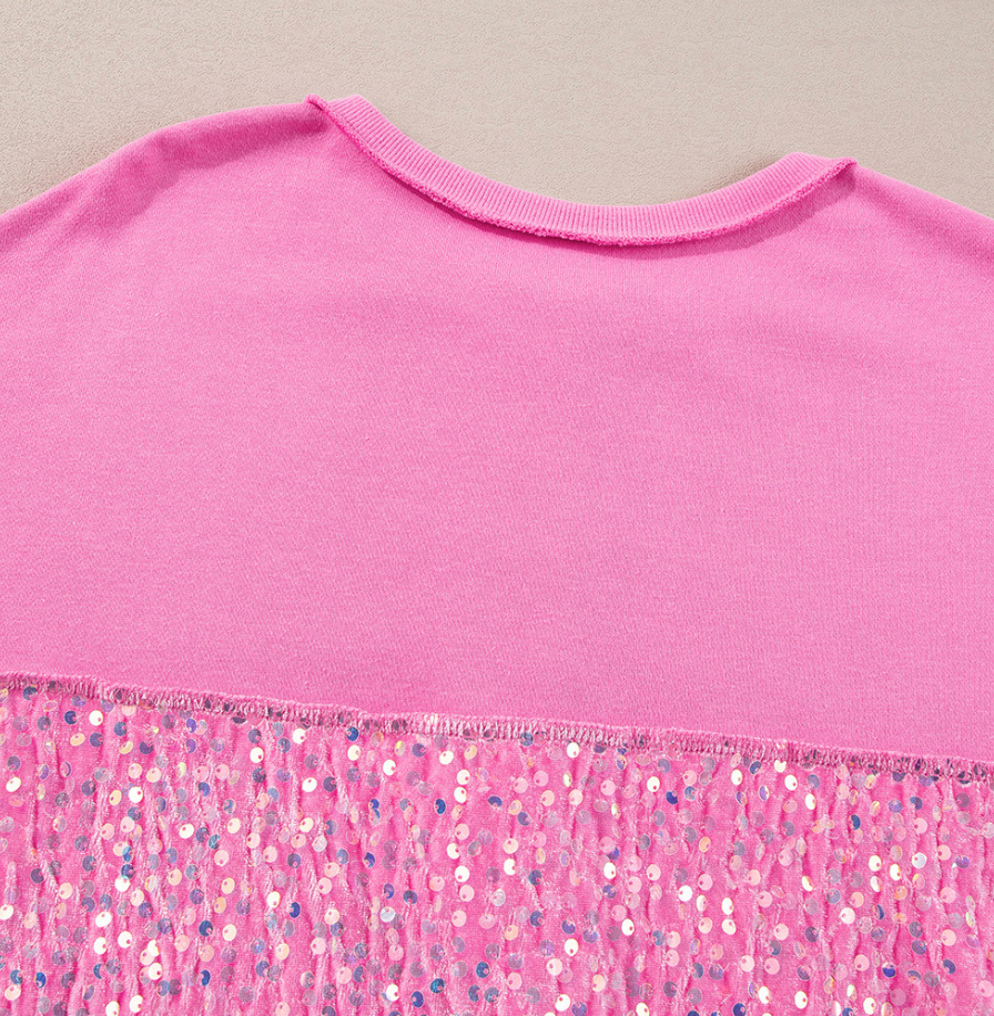 Sequin Patchwork Sweatshirt