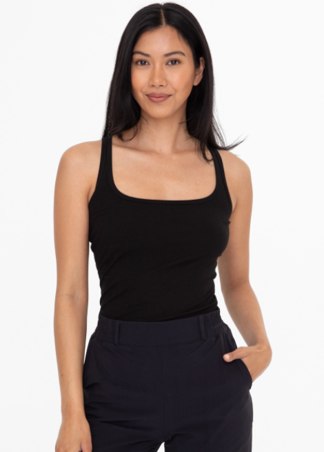 Square Neck Ribbed Tank