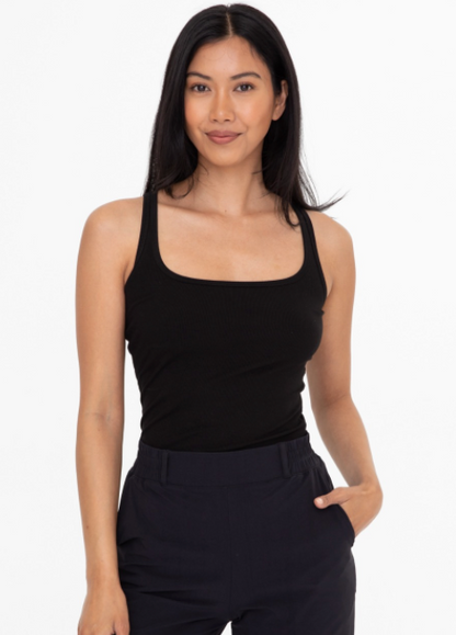 Square Neck Ribbed Tank