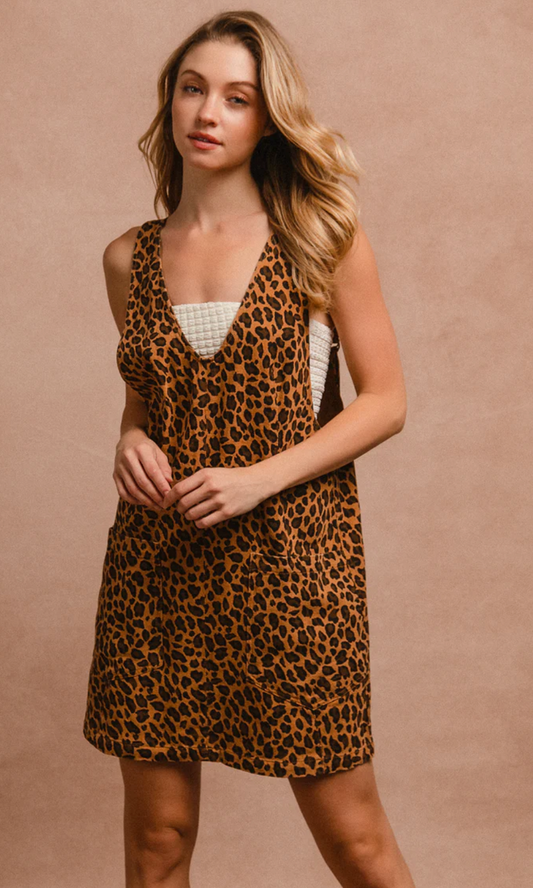 Leopard Denim Skirtall