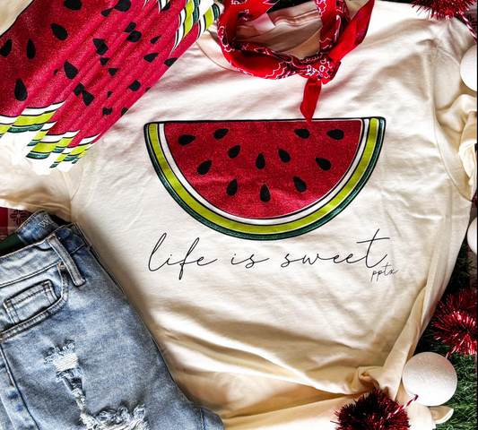 Life Is Sweet Watermelon Tee
