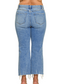Curvy Kick Crop Flare Denim Pants – Medium Wash