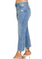 Curvy Kick Crop Flare Denim Pants – Medium Wash