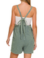 Washed Double Gauze Tie-Back Romper
