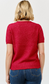 Red Short Sleeve Crew Neck Sweater
