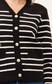 ✨ Trendy Ribbed Cardigan – Black & White Stripe ✨