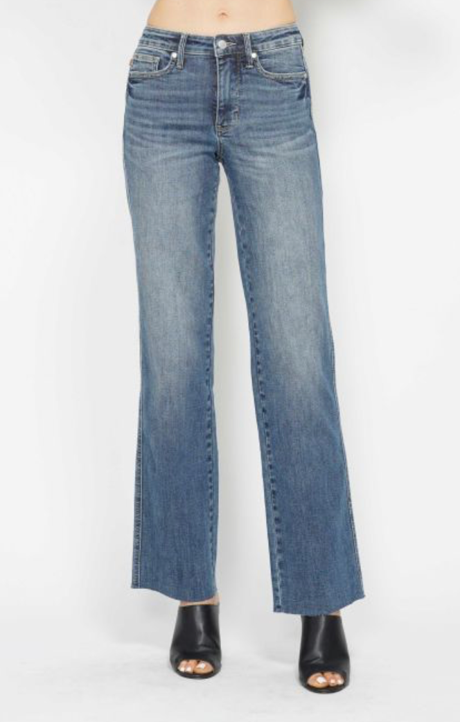 Judy Blue Mid Rise "Tummy Control" Vintage Straight Denim