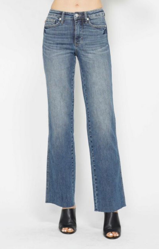 Judy Blue Mid Rise "Tummy Control" Vintage Straight Denim