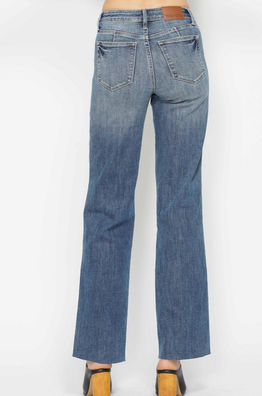 Judy Blue Mid Rise "Tummy Control" Vintage Straight Denim