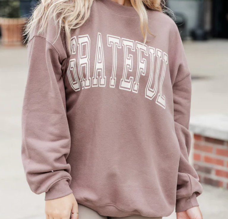 Grateful Brown Crewneck 🤎✨