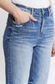 High Rise Raw Hem Loose Fit Straight Jeans