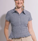 Gingham Ruffle Hem Top