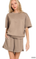 Scuba Round Neck Top & Dolphin Shorts Set